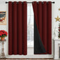 Yakamok Emerald Green Blackout Curtains 84 inches for Living Room, 52" Wide