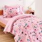 SLEEP ZONE Comforter Set Bed in A Bag, 7 Pieces Girls, Cattoon Pattern for Kids, Toddlers, Teens, Ultra Soft and Washable (Garden Secret,Full/Queen)