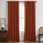 MIULEE 100% Blackout Linen Curtains for Bedroom 42 x 84 Inch Ivory 2 Panels