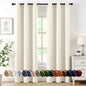 MIULEE Blackout Curtains for Bedroom 2 Panels 40 x 63 Inch Long Black