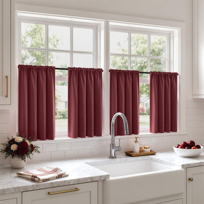 MIULEE Black Blackout Curtains 63 Inch Length for Bedroom Set of 4 Panels