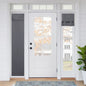 RYB HOME Blackout French Door Curtain, No Drill, W26 x L69, Black, 1 Panel