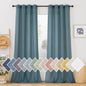 NICETOWN Semi Sheer Linen Ivory Curtains for Bedroom, W52xL84, 2 Panels