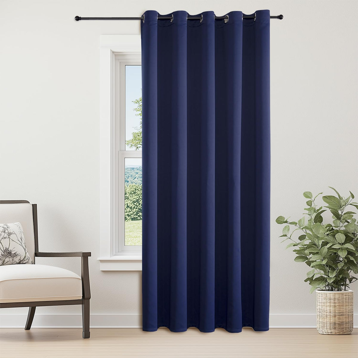 ChrisDowa Blackout Curtains Door Curtain for Doorway Privacy Closet Drapes