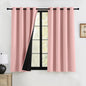 RYB HOME 100% Blackout Black Curtains for Bedroom Living Room 84 inch Long