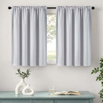 MIULEE Halloween Black Blackout Curtains for Bedroom Room 40"x63" 2 Panels