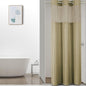 Colorful Star Sage Green No Hook Waffle Shower Curtain Set, 72 x 75 Inch