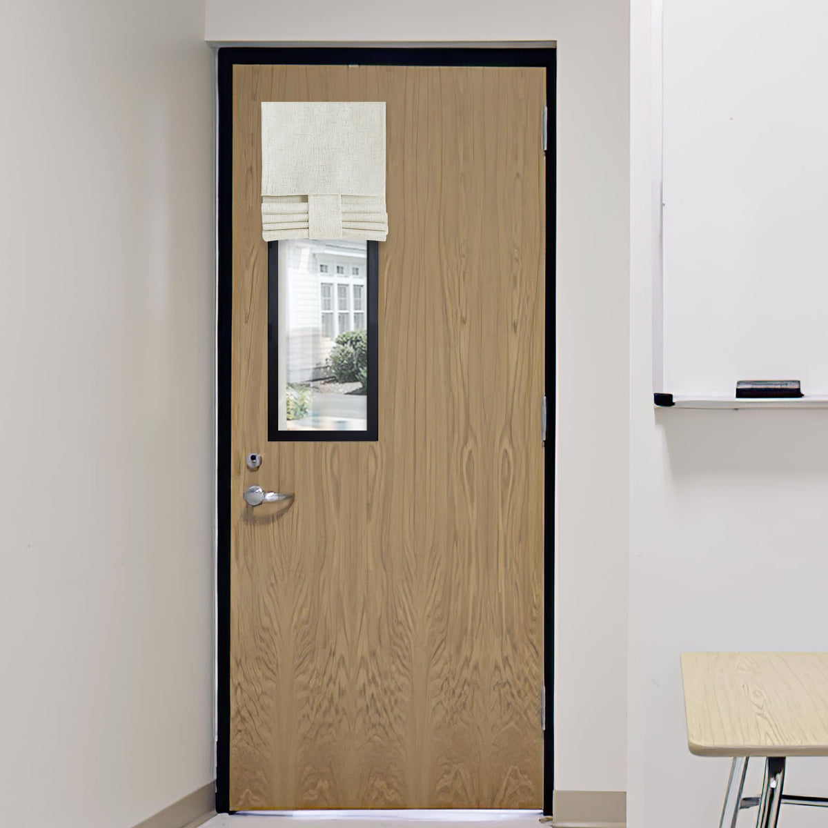 RYB HOME Blackout French Door Curtain, No Drill, W26 x L69, Black, 1 Panel