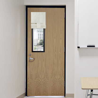 RYB HOME Blackout French Door Curtain, No Drill, W26 x L69, Black, 1 Panel