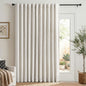Linen Total Blackout Curtains for Bedroom Living Room 84 Inch, Cream