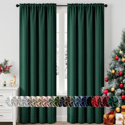MIULEE Halloween Black Blackout Curtains for Bedroom Room 40"x63" 2 Panels