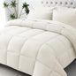 JOLLYVOGUE Full Comforter Set, Ultra-Soft Bed in a Bag Full Size 7 Pieces, Oeko-TEX Certified Bedding Set with Down Alternative Comforter, Sheets, Pillowcases & Shams, Black