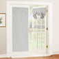 RYB HOME Blackout French Door Curtain, No Drill, W26 x L69, Black, 1 Panel