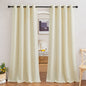 NICETOWN Semi Sheer Linen Ivory Curtains for Bedroom, W52xL84, 2 Panels