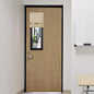 RYB HOME Blackout French Door Curtain, No Drill, W26 x L69, Black, 1 Panel