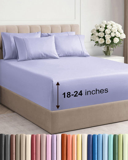 CGK Extra Deep King Sheet Set - 6pc Cooling Sheets - White