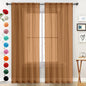 SpaceDresser Sheer Voile Curtains for Living Room 84 Inch Long 2 Panels