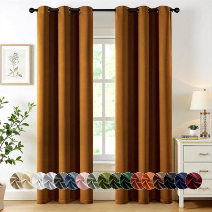 MIULEE Blackout Curtains for Bedroom 2 Panels 40 x 84 Inch Long Black