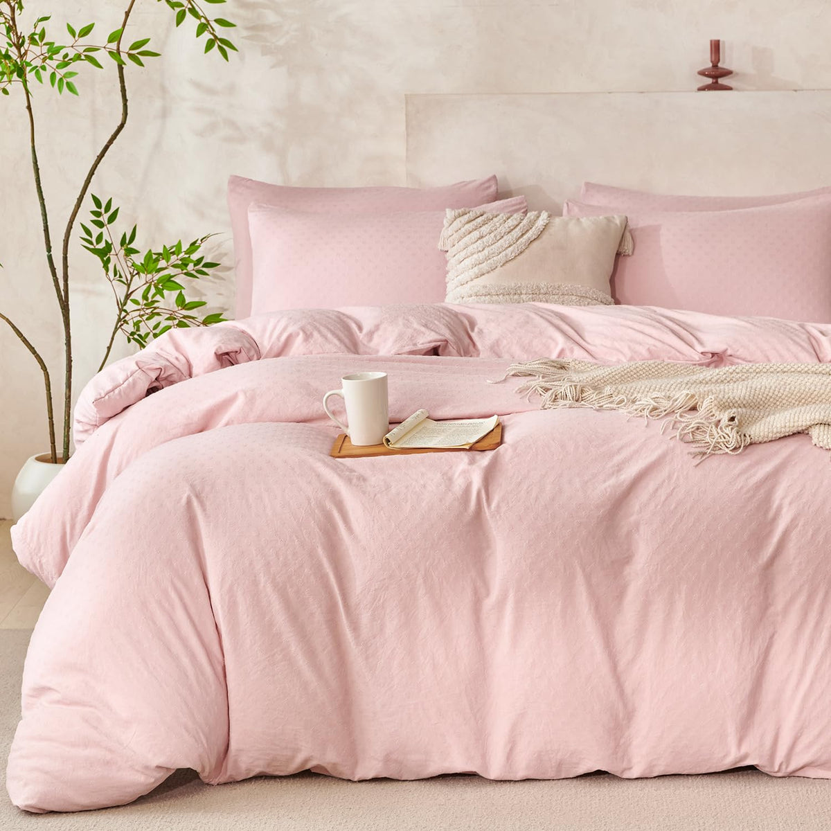 Comforter Queen Set Grid Black 100% Soft Washed Microfiber Jacquard 3 Pieces Grid Bedding Sets Grey White Comforter Queen for All Seasons and 2 Pillowcases Comfort Breathable