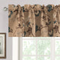 H.VERSAILTEX Blackout Curtain Valances for Kitchen Window/Living Room/Bathroom Privacy Added Rod Pocket Home Decoration Winow Valance, 52" W x 18" L, Floral in Sage and Brown