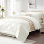 Love's cabin Queen Comforter Set, 7 Pieces Bed in a Bag, Black