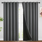 SimpleHome Cream 100% Blackout Curtains Room Darkening Living Room 84 Inch
