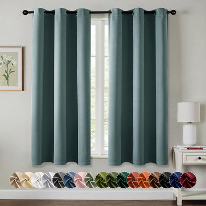 MIULEE Blackout Curtains for Bedroom 2 Panels 40 x 84 Inch Long Black