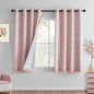 MYSKY HOME Kids Blackout Curtains for Boys Bedroom 84 Inch Long 100% Light Blocking Cute Curtains for Playing Room 2 Panels Grommet Nursery Drapes with Rainbow Pom Pom Sheer 2 Layered 50W x 84L