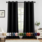 MIULEE Blackout Curtains for Bedroom 2 Panels 40 x 84 Inch Long Black