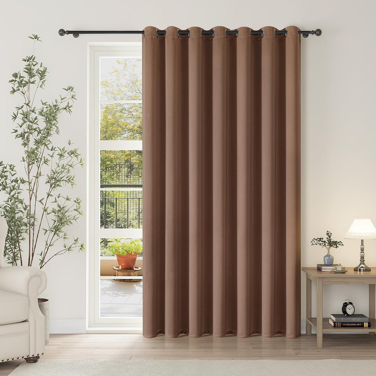 ChrisDowa Blackout Curtains Door Curtain for Doorway Privacy Closet Drapes