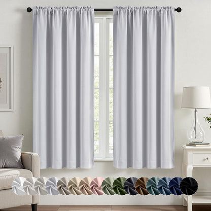 MIULEE Halloween Black Blackout Curtains for Bedroom Room 40"x63" 2 Panels