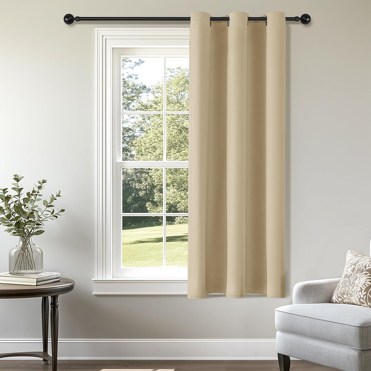ChrisDowa Blackout Curtains Door Curtain for Doorway Privacy Closet Drapes