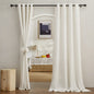 NICETOWN Semi Sheer Linen Ivory Curtains for Bedroom, W52xL84, 2 Panels