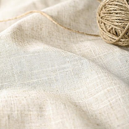 DOSLY IDÉES Farmhouse Shower Curtain,Beige and Gray Stripe,Button Curtain,Linen and Cotton Woven Fabric,Rustic Charm Country Chic Style,72x72 in