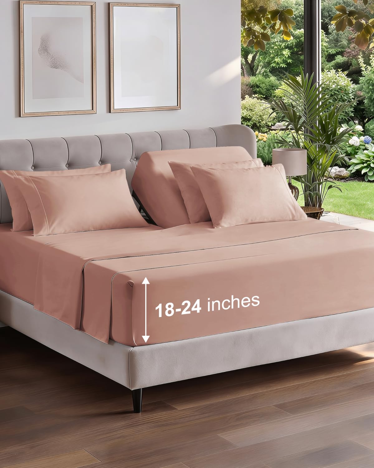 CGK Extra Deep King Sheet Set - 6pc Cooling Sheets - White