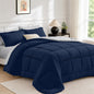 FUANNA Queen Comforter Set 7 Pieces, Reversible Bed Set, Soft Bed in a Bag