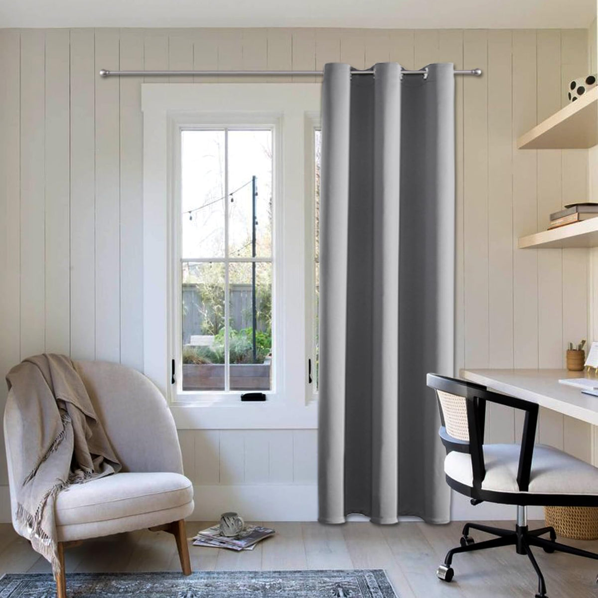 ChrisDowa Blackout Curtains Door Curtain for Doorway Privacy Closet Drapes