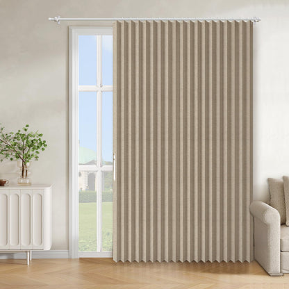 AJAZZ Blackout Accordion Door Magnetic Door Curtain Folding Closet Doors Curtain Invisible for Bedroom Room Living Room Doorway, Grey 42" W x 78" L, 1 Panel