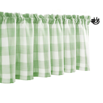 Taupe White Check Kitchen Tier Curtains for Basement Laundry 27x36 2pcs