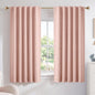 Linen Total Blackout Curtains for Bedroom Living Room 84 Inch, Cream