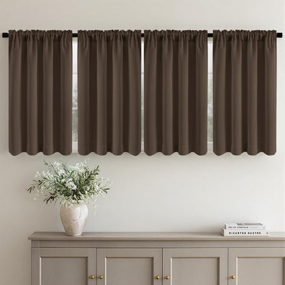 MIULEE Black Blackout Curtains 63 Inch Length for Bedroom Set of 4 Panels
