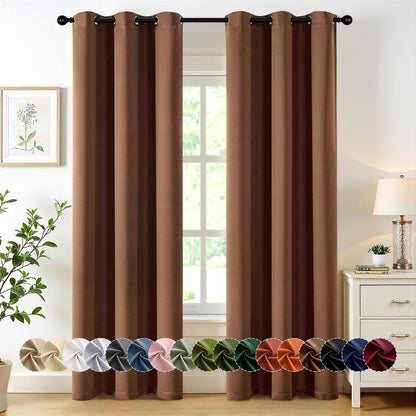 MIULEE Blackout Curtains for Bedroom 2 Panels 40 x 63 Inch Long Black