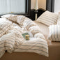 LifeTB Queen Comforter Set Fluffy Plaid Checkered Pattern Modern Style Geometric Comforter with 2 Pillow Shams Grid Plaid Bedding Comforter for Boys Men All Season Queen Size Bed Comforter Set