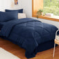 CozyLux Full Comforter Set 82"x86" Dark Grey - 7 Piece Bed in a Bag