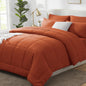 CozyLux Full Size Comforter Sets Black - 7 Pieces Bed in a Bag