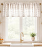 Miss Adola 36 Inch Length Kitchen Tier Curtains Pumpkin Leaf Cafe Curtains