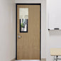RYB HOME Blackout French Door Curtain, No Drill, W26 x L69, Black, 1 Panel