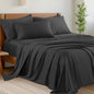 Shilucheng 6 Piece Queen Sheet Sets, Cooling Sheets, Dark Grey