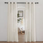 NICETOWN Semi Sheer Linen Ivory Curtains for Bedroom, W52xL84, 2 Panels