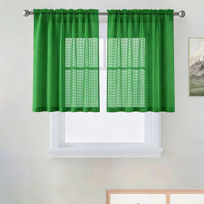 SpaceDresser Sheer Voile Curtains for Living Room 84 Inch Long 2 Panels